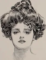 An illustration from Social ladder / drawings by Charles Dana Gibson. (1902)