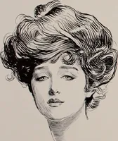 An illustration from Social ladder / drawings by Charles Dana Gibson. (1902)
