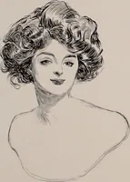 An illustration from Social ladder / drawings by Charles Dana Gibson. (1902)