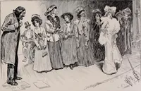 An illustration from Social ladder / drawings by Charles Dana Gibson. (1902)