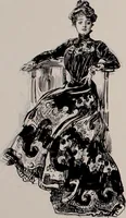 An illustration from Social ladder / drawings by Charles Dana Gibson. (1902)
