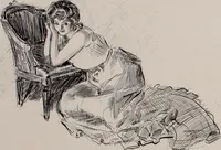 An illustration from Social ladder / drawings by Charles Dana Gibson. (1902)