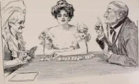 An illustration from Social ladder / drawings by Charles Dana Gibson. (1902)