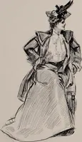 An illustration from Social ladder / drawings by Charles Dana Gibson. (1902)