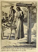 Picture 14 of 46 from Societas Jesu usque ad sanguinis et vitae profusionem militans, in Europa, Africa, Asia, et America, contra gentiles, Mahometanos, Judaeos, Haereticos, impios, pro Deo, fide, ecclesia, pietate. : Sive Vita, et mors eorum, qui ex Societate Jesu in causa fidei, & virtutis propugnatae, violentâ morte toto orbe sublati sunt. (1675), leaf 165