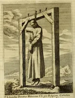 Picture 1 of 46 from Societas Jesu usque ad sanguinis et vitae profusionem militans, in Europa, Africa, Asia, et America, contra gentiles, Mahometanos, Judaeos, Haereticos, impios, pro Deo, fide, ecclesia, pietate. : Sive Vita, et mors eorum, qui ex Societate Jesu in causa fidei, & virtutis propugnatae, violentâ morte toto orbe sublati sunt. (1675), leaf 32