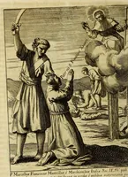 Picture 31 of 46 from Societas Jesu usque ad sanguinis et vitae profusionem militans, in Europa, Africa, Asia, et America, contra gentiles, Mahometanos, Judaeos, Haereticos, impios, pro Deo, fide, ecclesia, pietate. : Sive Vita, et mors eorum, qui ex Societate Jesu in causa fidei, & virtutis propugnatae, violentâ morte toto orbe sublati sunt. (1675), leaf 410