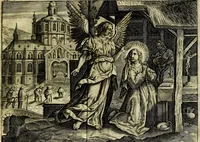 An illustration from Solitvdo, sive vitae foeminarvm anachoritarvm (1606)