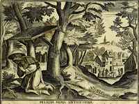 An illustration from Solitvdo, sive vitae foeminarvm anachoritarvm (1606)