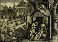 An illustration from Solitvdo, sive vitae foeminarvm anachoritarvm (1606)