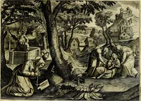 An illustration from Solitvdo, sive vitae foeminarvm anachoritarvm (1606)