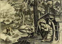 An illustration from Solitvdo, sive vitae foeminarvm anachoritarvm (1606)