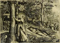 An illustration from Solitvdo, sive vitae foeminarvm anachoritarvm (1606)