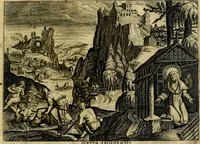 An illustration from Solitvdo, sive vitae foeminarvm anachoritarvm (1606)