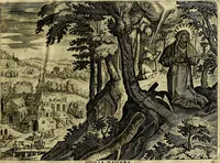An illustration from Solitvdo, sive vitae foeminarvm anachoritarvm (1606)