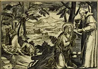 An illustration from Solitvdo, sive vitae foeminarvm anachoritarvm (1606)