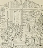 An illustration from Some account of domestic architecture in England, from Richard II to Henry VIII (1859)