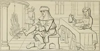 An illustration from Some account of domestic architecture in England, from Richard II to Henry VIII (1859)