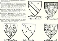 Picture 62 of 427 from Some feudal coats of arms and others, illustrated with 2,000 zinco etchings from the Bayear tapestry, Greek vases, seals, tiles, effigies, brasses and heralcic rolls. Some chart pedigrees (1902), leaf 108