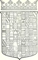 Picture 64 of 427 from Some feudal coats of arms and others, illustrated with 2,000 zinco etchings from the Bayear tapestry, Greek vases, seals, tiles, effigies, brasses and heralcic rolls. Some chart pedigrees (1902), leaf 112