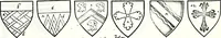 Picture 66 of 427 from Some feudal coats of arms and others, illustrated with 2,000 zinco etchings from the Bayear tapestry, Greek vases, seals, tiles, effigies, brasses and heralcic rolls. Some chart pedigrees (1902), leaf 116