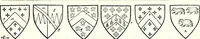 Picture 69 of 427 from Some feudal coats of arms and others, illustrated with 2,000 zinco etchings from the Bayear tapestry, Greek vases, seals, tiles, effigies, brasses and heralcic rolls. Some chart pedigrees (1902), leaf 120