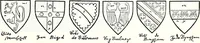 Picture 72 of 427 from Some feudal coats of arms and others, illustrated with 2,000 zinco etchings from the Bayear tapestry, Greek vases, seals, tiles, effigies, brasses and heralcic rolls. Some chart pedigrees (1902), leaf 122