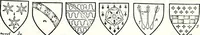 Picture 79 of 427 from Some feudal coats of arms and others, illustrated with 2,000 zinco etchings from the Bayear tapestry, Greek vases, seals, tiles, effigies, brasses and heralcic rolls. Some chart pedigrees (1902), leaf 132