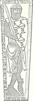 An illustration from Some feudal coats of arms and others, illustrated with 2,000 zinco etchings from the Bayear tapestry, Greek vases, seals, tiles, effigies, brasses and heralcic rolls. Some chart pedigrees (1902)
