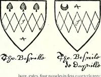 Picture 82 of 427 from Some feudal coats of arms and others, illustrated with 2,000 zinco etchings from the Bayear tapestry, Greek vases, seals, tiles, effigies, brasses and heralcic rolls. Some chart pedigrees (1902), leaf 134