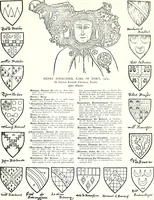 Picture 84 of 427 from Some feudal coats of arms and others, illustrated with 2,000 zinco etchings from the Bayear tapestry, Greek vases, seals, tiles, effigies, brasses and heralcic rolls. Some chart pedigrees (1902), leaf 136