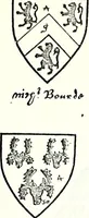 An illustration from Some feudal coats of arms and others, illustrated with 2,000 zinco etchings from the Bayear tapestry, Greek vases, seals, tiles, effigies, brasses and heralcic rolls. Some chart pedigrees (1902)