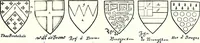 Picture 92 of 427 from Some feudal coats of arms and others, illustrated with 2,000 zinco etchings from the Bayear tapestry, Greek vases, seals, tiles, effigies, brasses and heralcic rolls. Some chart pedigrees (1902), leaf 148