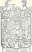 Picture 94 of 427 from Some feudal coats of arms and others, illustrated with 2,000 zinco etchings from the Bayear tapestry, Greek vases, seals, tiles, effigies, brasses and heralcic rolls. Some chart pedigrees (1902), leaf 150