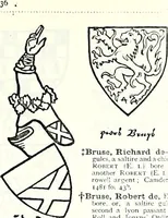 Picture 95 of 427 from Some feudal coats of arms and others, illustrated with 2,000 zinco etchings from the Bayear tapestry, Greek vases, seals, tiles, effigies, brasses and heralcic rolls. Some chart pedigrees (1902), leaf 152