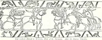 Picture 104 of 427 from Some feudal coats of arms and others, illustrated with 2,000 zinco etchings from the Bayear tapestry, Greek vases, seals, tiles, effigies, brasses and heralcic rolls. Some chart pedigrees (1902), leaf 158
