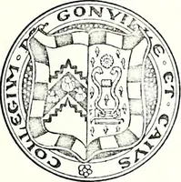 An illustration from Some feudal coats of arms and others, illustrated with 2,000 zinco etchings from the Bayear tapestry, Greek vases, seals, tiles, effigies, brasses and heralcic rolls. Some chart pedigrees (1902)