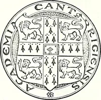 An illustration from Some feudal coats of arms and others, illustrated with 2,000 zinco etchings from the Bayear tapestry, Greek vases, seals, tiles, effigies, brasses and heralcic rolls. Some chart pedigrees (1902)