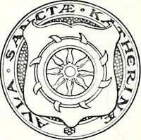An illustration from Some feudal coats of arms and others, illustrated with 2,000 zinco etchings from the Bayear tapestry, Greek vases, seals, tiles, effigies, brasses and heralcic rolls. Some chart pedigrees (1902)