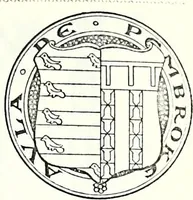An illustration from Some feudal coats of arms and others, illustrated with 2,000 zinco etchings from the Bayear tapestry, Greek vases, seals, tiles, effigies, brasses and heralcic rolls. Some chart pedigrees (1902)
