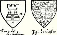 Picture 118 of 427 from Some feudal coats of arms and others, illustrated with 2,000 zinco etchings from the Bayear tapestry, Greek vases, seals, tiles, effigies, brasses and heralcic rolls. Some chart pedigrees (1902), leaf 164