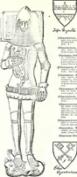 Picture 121 of 427 from Some feudal coats of arms and others, illustrated with 2,000 zinco etchings from the Bayear tapestry, Greek vases, seals, tiles, effigies, brasses and heralcic rolls. Some chart pedigrees (1902), leaf 166