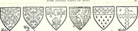 Picture 124 of 427 from Some feudal coats of arms and others, illustrated with 2,000 zinco etchings from the Bayear tapestry, Greek vases, seals, tiles, effigies, brasses and heralcic rolls. Some chart pedigrees (1902), leaf 170