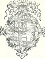 Picture 139 of 427 from Some feudal coats of arms and others, illustrated with 2,000 zinco etchings from the Bayear tapestry, Greek vases, seals, tiles, effigies, brasses and heralcic rolls. Some chart pedigrees (1902), leaf 190