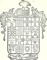 Picture 145 of 427 from Some feudal coats of arms and others, illustrated with 2,000 zinco etchings from the Bayear tapestry, Greek vases, seals, tiles, effigies, brasses and heralcic rolls. Some chart pedigrees (1902), leaf 196