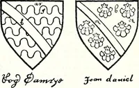Picture 153 of 427 from Some feudal coats of arms and others, illustrated with 2,000 zinco etchings from the Bayear tapestry, Greek vases, seals, tiles, effigies, brasses and heralcic rolls. Some chart pedigrees (1902), leaf 204