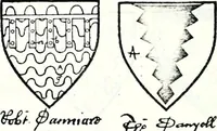Picture 154 of 427 from Some feudal coats of arms and others, illustrated with 2,000 zinco etchings from the Bayear tapestry, Greek vases, seals, tiles, effigies, brasses and heralcic rolls. Some chart pedigrees (1902), leaf 204