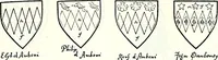 Picture 158 of 427 from Some feudal coats of arms and others, illustrated with 2,000 zinco etchings from the Bayear tapestry, Greek vases, seals, tiles, effigies, brasses and heralcic rolls. Some chart pedigrees (1902), leaf 210