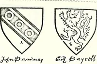 Picture 162 of 427 from Some feudal coats of arms and others, illustrated with 2,000 zinco etchings from the Bayear tapestry, Greek vases, seals, tiles, effigies, brasses and heralcic rolls. Some chart pedigrees (1902), leaf 212