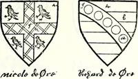 Picture 166 of 427 from Some feudal coats of arms and others, illustrated with 2,000 zinco etchings from the Bayear tapestry, Greek vases, seals, tiles, effigies, brasses and heralcic rolls. Some chart pedigrees (1902), leaf 218